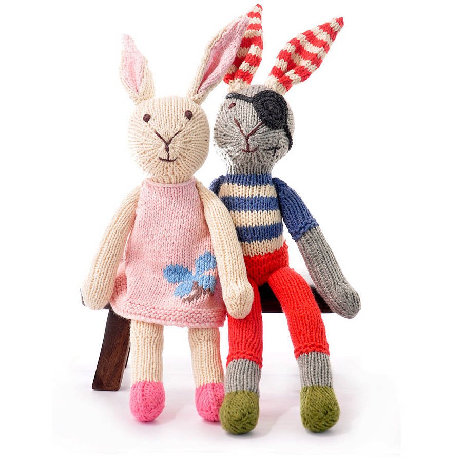 Hand Knitted Soft Toy Rabbit - Toys & Games - The Present King