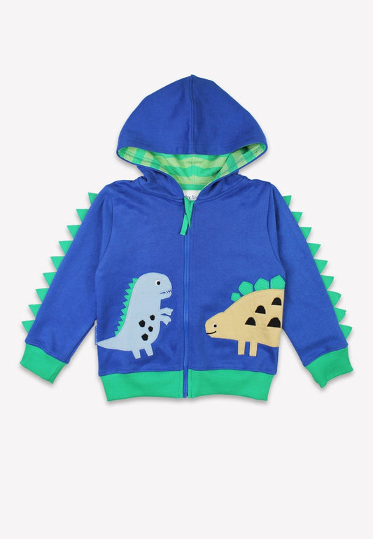 Organic Tonal Dinosaur Applique Hoodie