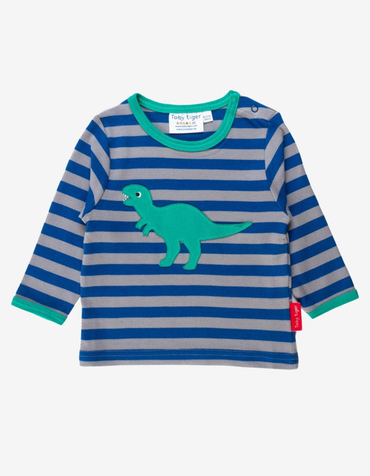 Organic T-Rex Applique Long-Sleeved T-shirt