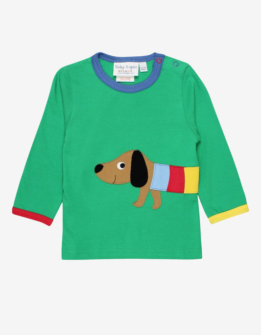 Organic Multi Sausage Dog Applique T-Shirt