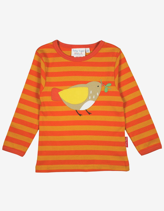 Organic Sparrow Applique Long-Sleeved T-Shirt