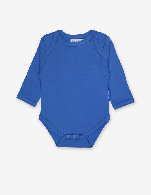 Organic Blue Basic Long-Sleeved Baby Body