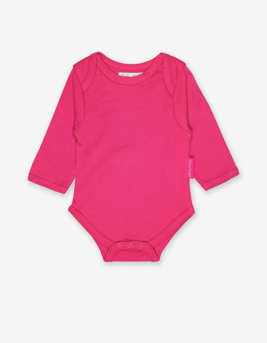 Organic Pink Basic Long-Sleeved Baby Body