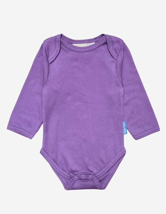 Organic Purple Basic Long-Sleeved Baby Body