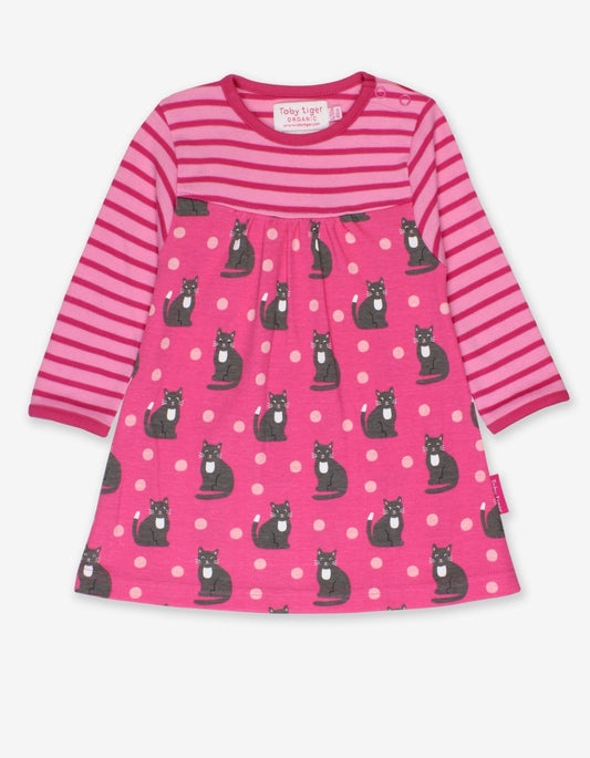 Organic Kitten Print Dress