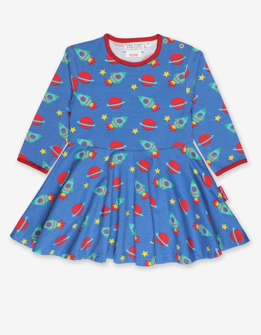 Organic Space Print Skater Dress