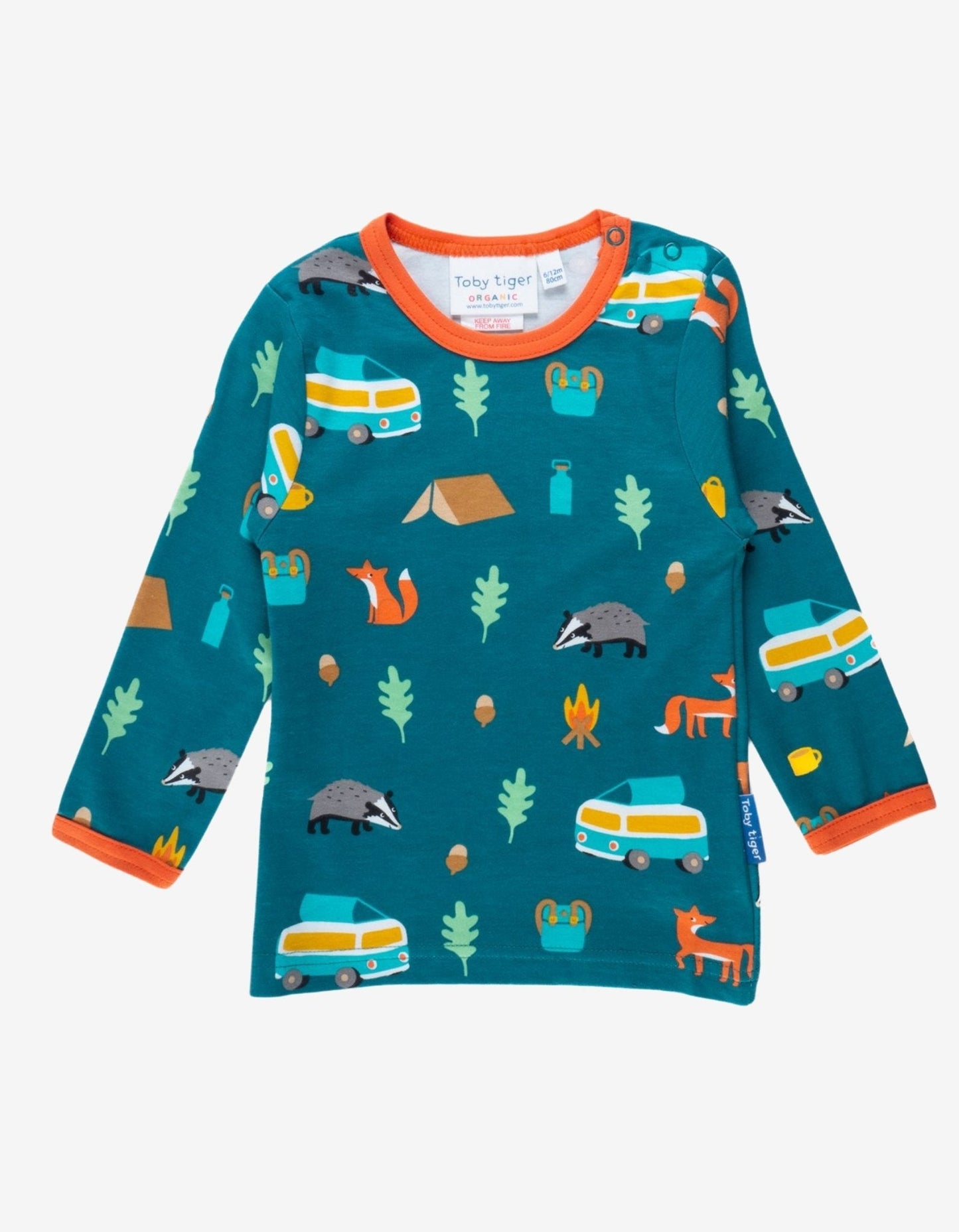 Organic Campervan Print Long-Sleeved T-Shirt