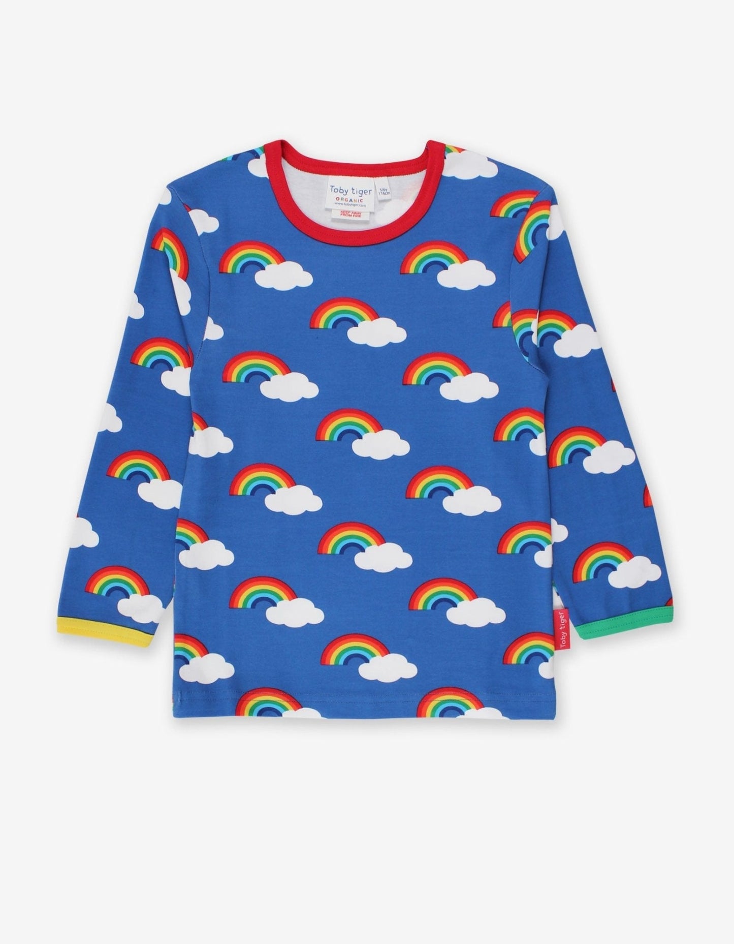 Organic Multi Rainbow Print Long-Sleeved T-Shirt