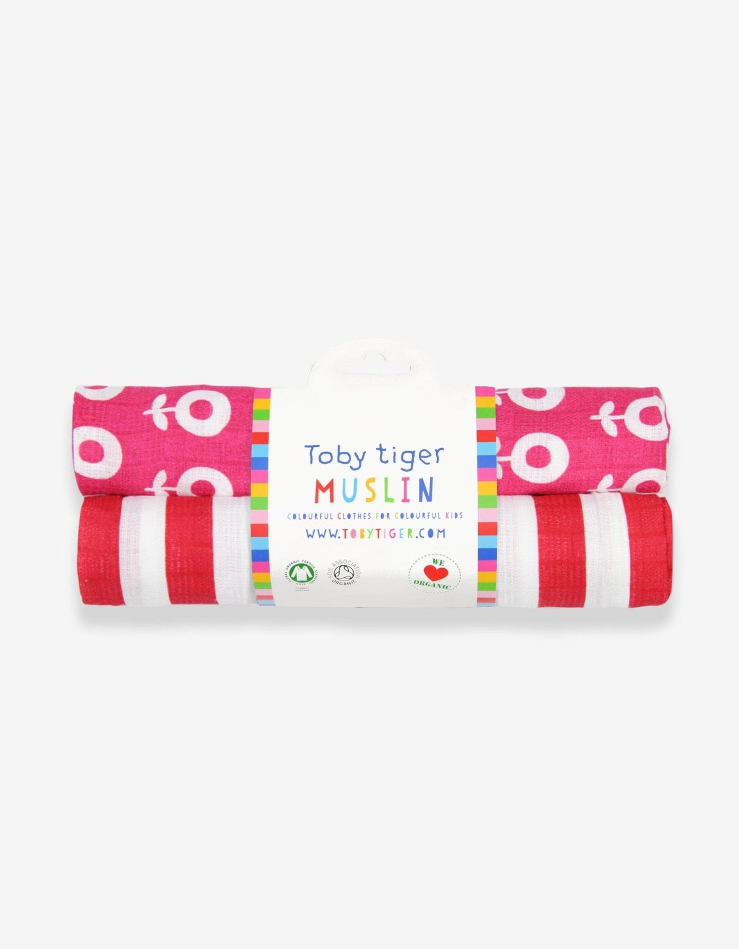 Organic Pop Flower 2-Pack Muslins