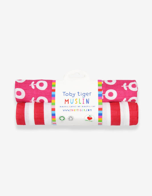 Organic Pop Flower 2-Pack Muslins