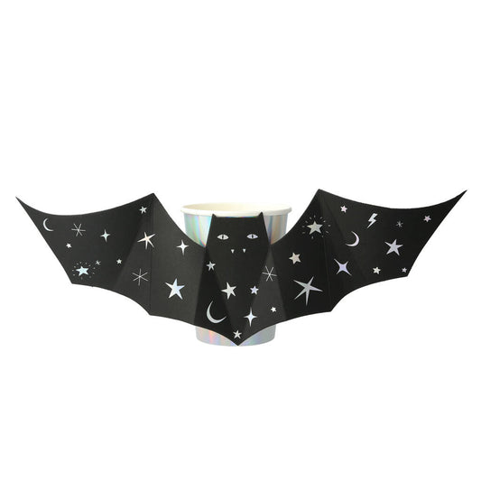 Halloween Bat Paper Cups, Black