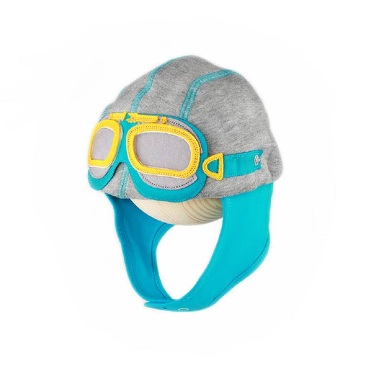 Kids Motorcycle Hat With Goggles, Grey