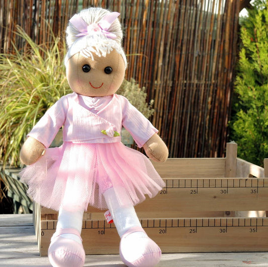 Personalised Ballerina Rag Doll, Pink