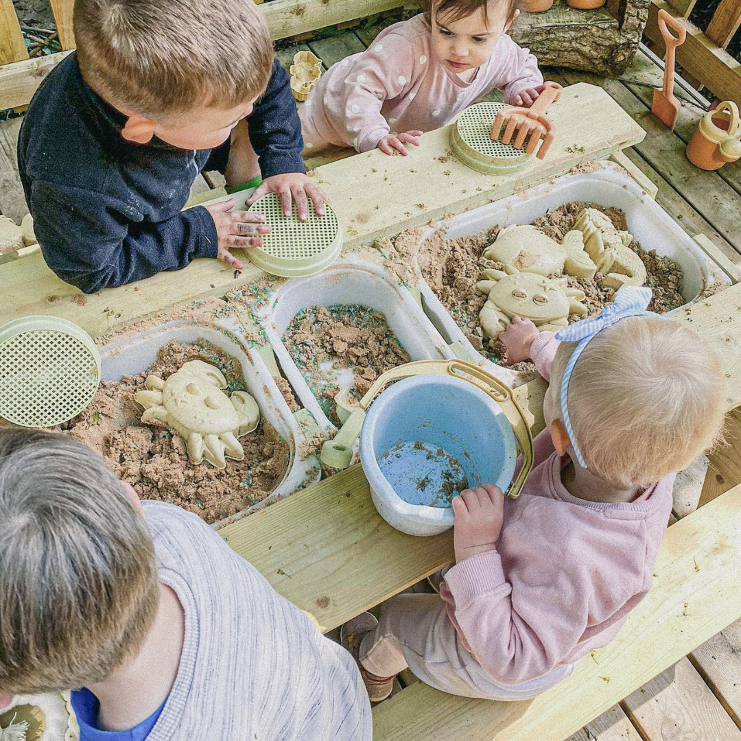 Childrens Personalised Sensory Picnic Table, Natural