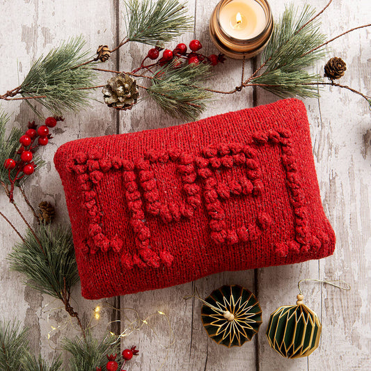 Christmas Noel Cushion Easy Knitting Kit