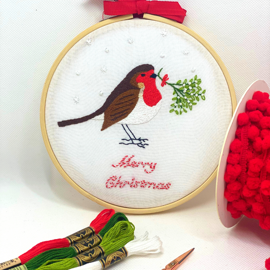 Christmas Robin Embroidery Kit