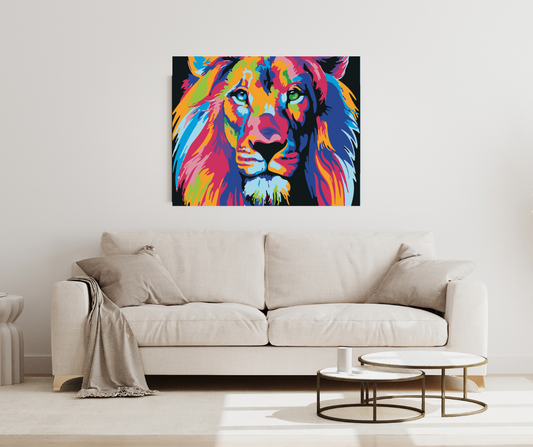 Colourful Lion Premium Paint By Numbers