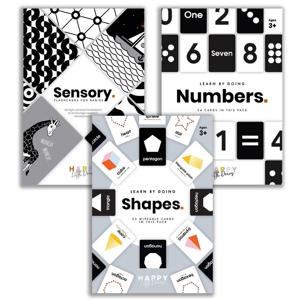 Complete Baby Flashcard Bundle, Black/White