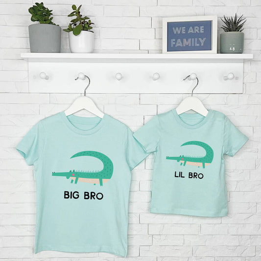 Crocodile Big Bro Lil Bro T Shirt Set