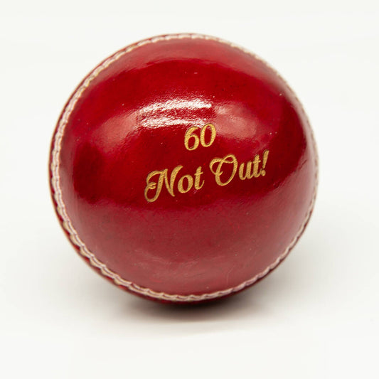 Engraved Cricket Ball '60 Not Out!' 60th Birthday Gift