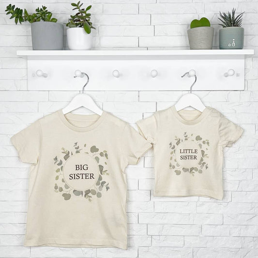 Eucalyptus Big Sister Little Sister T Shirt Set