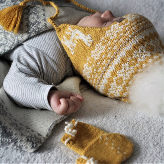 Fair Isle Alpaca Baby Hat, Multiple Choices Available