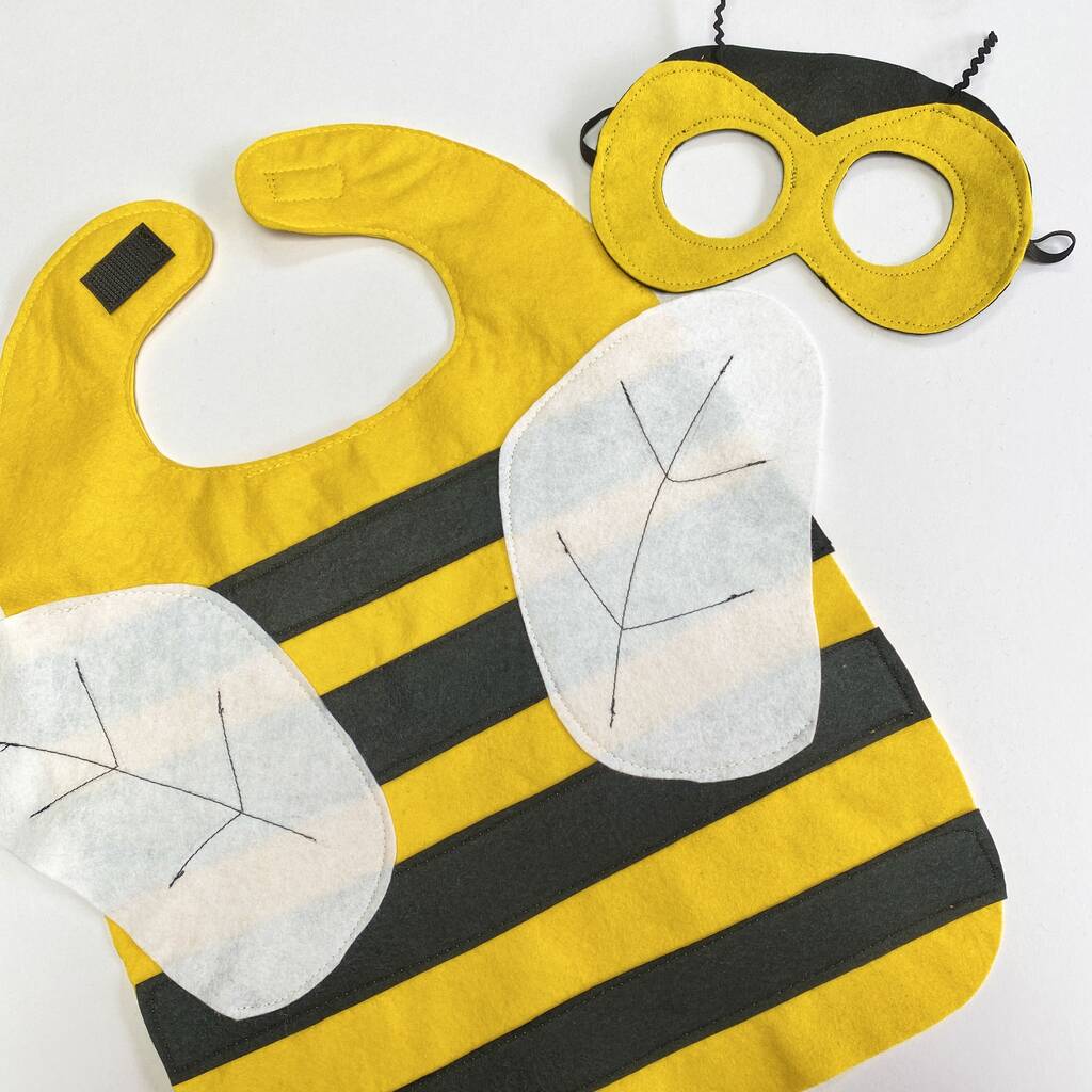 Felt Bumble Bee Costume For Kids And Adults, Black