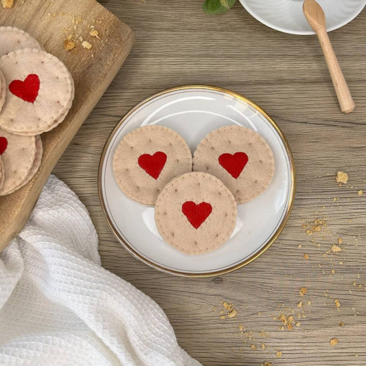 Felt Food Heart Jam Biscuit Set