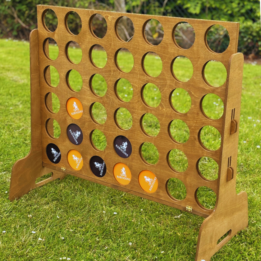 Four In A Row Wooden Large Wooden Garden Game