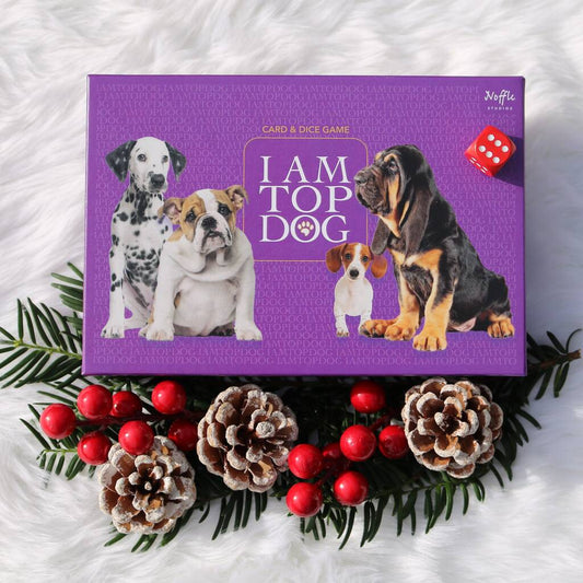 I Am Top Dog ~ Gift For Dog Lovers Of All Ages / Game About Dogs / Present From The Dog / Fun Game For Christmas Eve Box, Purple