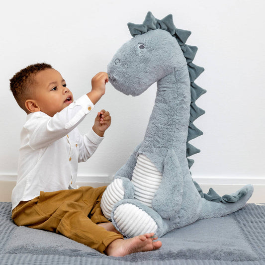 Giant Big Don Dino Soft Toy, Grey/White