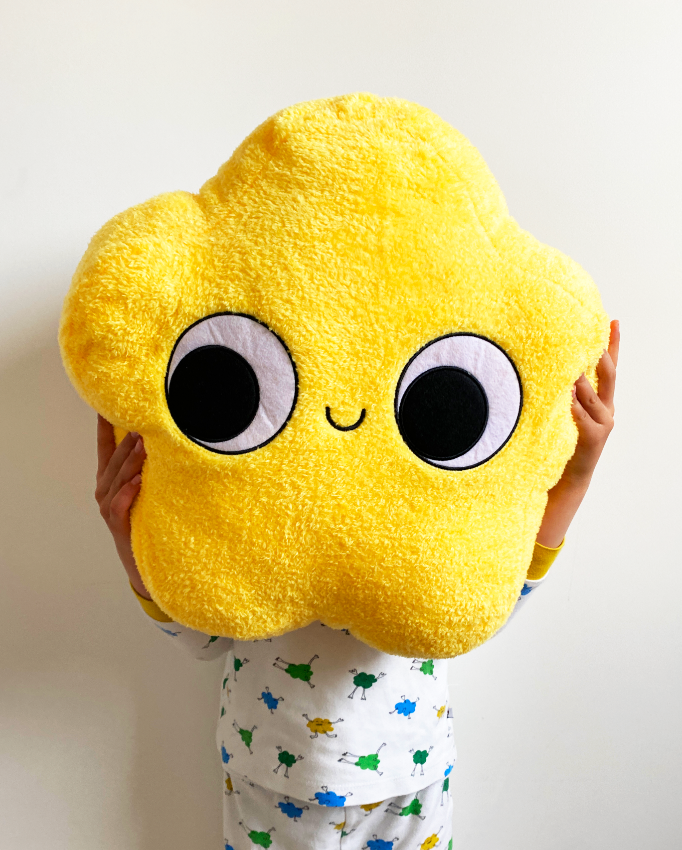 Giant Star Soft Toy Cushion - Kids Decor, Yellow