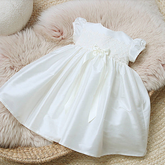 Christening Dress 'Lily', Cream/Ivory/Natural/White