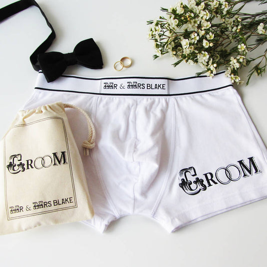 Groom's Wedding Rings, Personalised Men's Pants