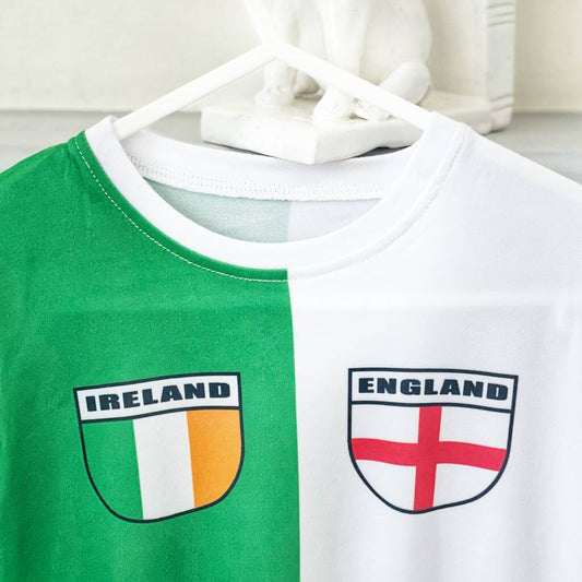 Half England/Half Ireland Babygrow