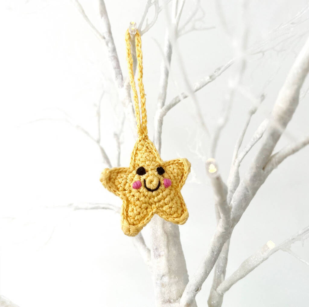 Handmade Friendly Star Decoration Fair Trade Toy, Yellow