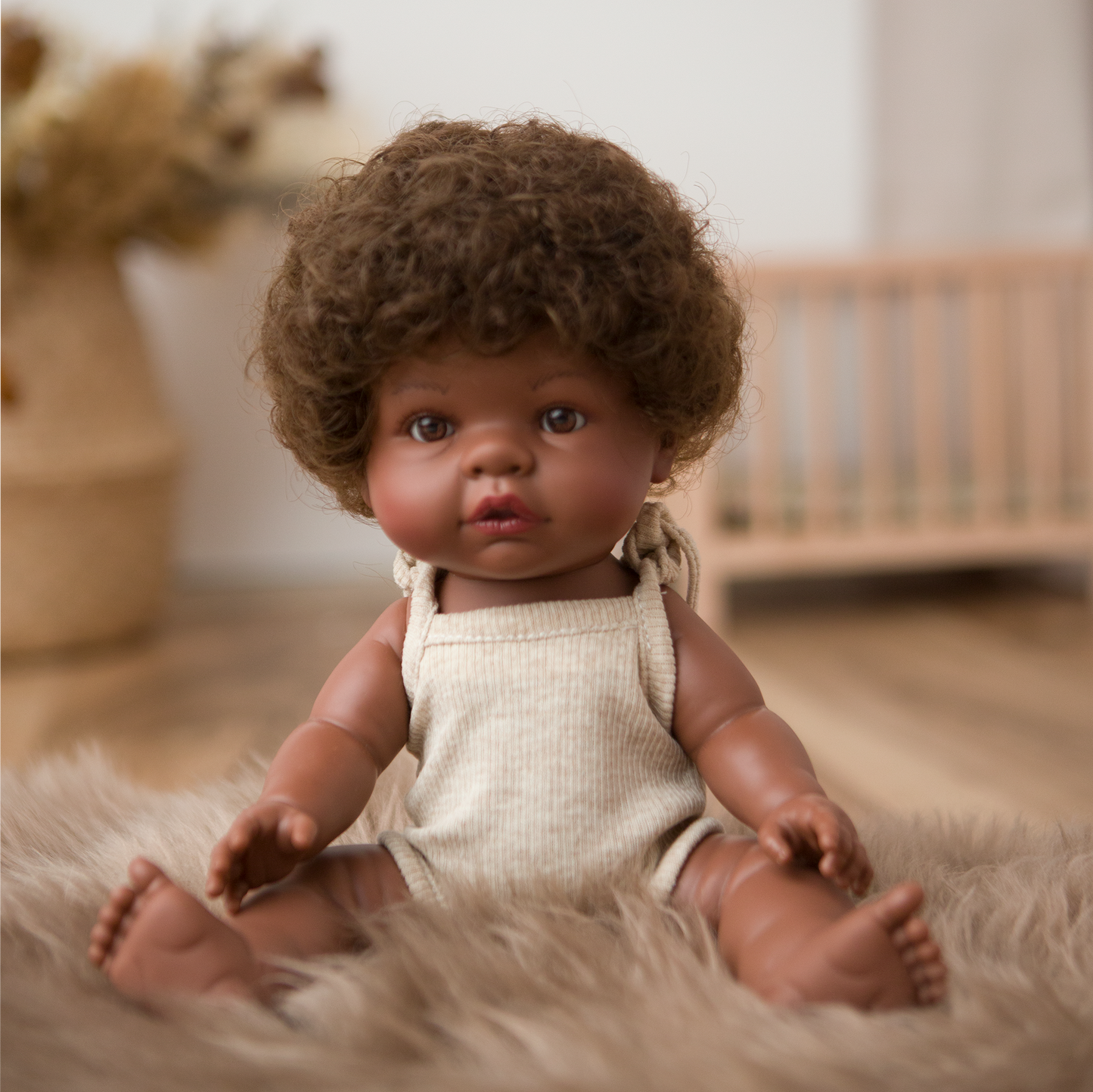 Handmade Kalani Doll Lillelove, Beige/Brown