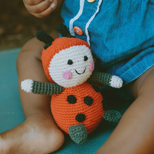 Handmade Lady Bird Fair Trade Toy, Red