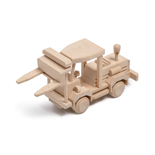 Handmade Large Wooden Forklift Truck Toy