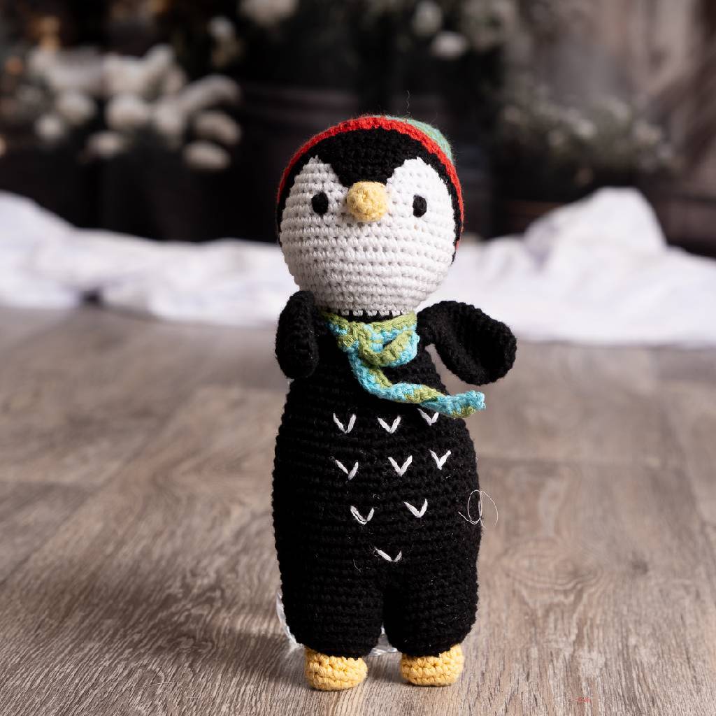 Handmade Penguin Fair Trade Toy, Black