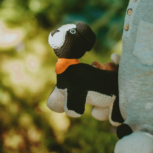 Handmade Sheep Dog Fair Trade Toy, Black