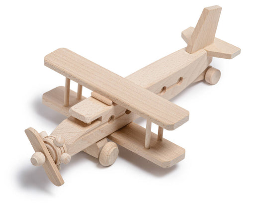 Handmade Wooden Biplane Toy