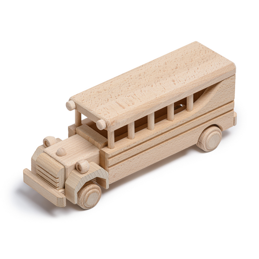 Handmade Wooden Bus Toy