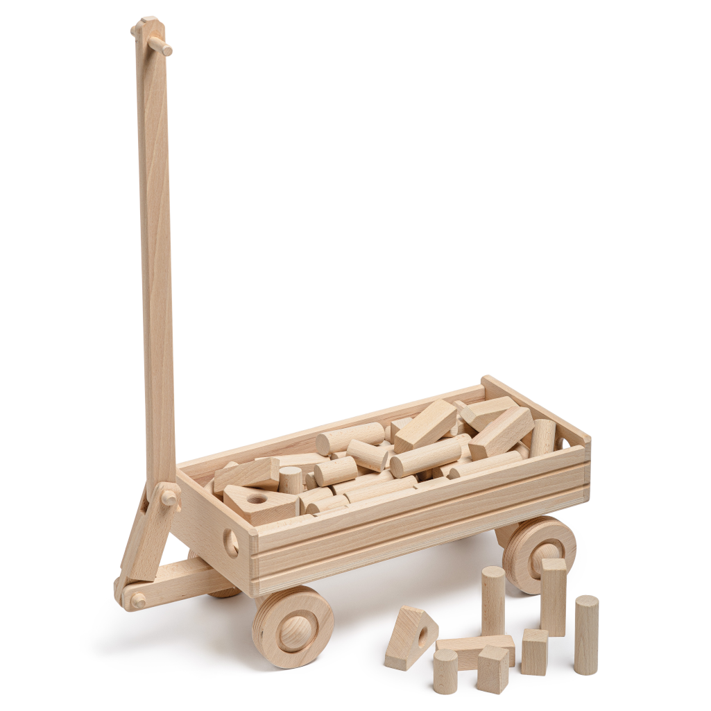 Handmade Wooden Carriage With Blocks