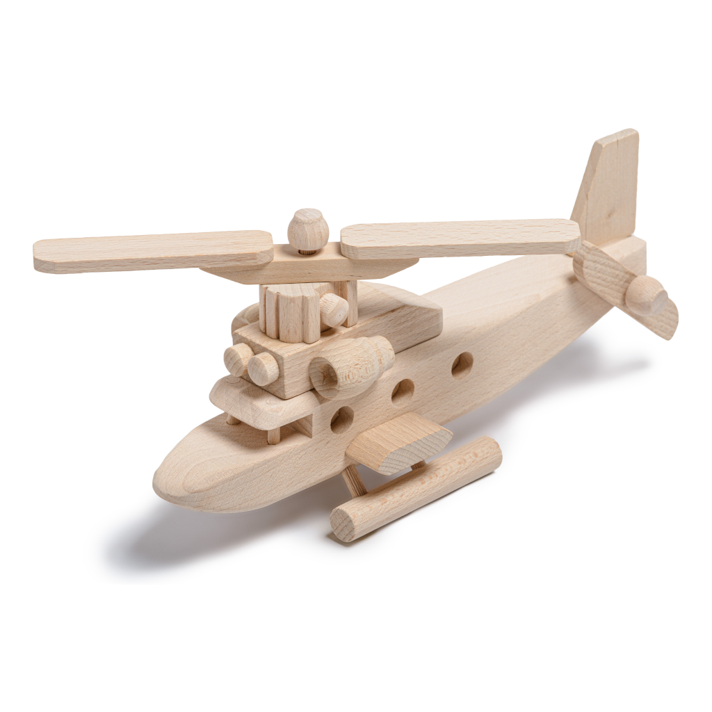 Handmade Wooden Helicopter Toy