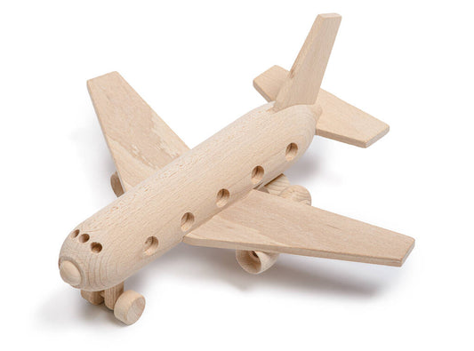 Handmade Wooden Passenger Plane Toy