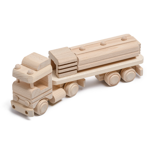 Handmade Wooden Tanker Truck Toy