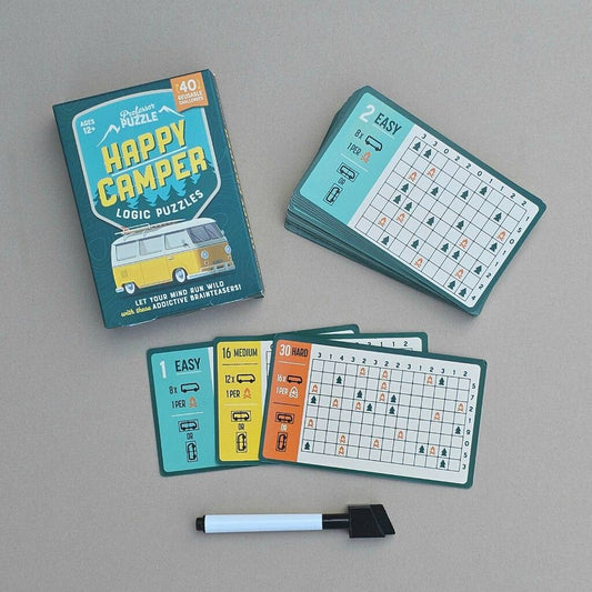 Happy Camper 40 Logic Puzzles, Blue/Green