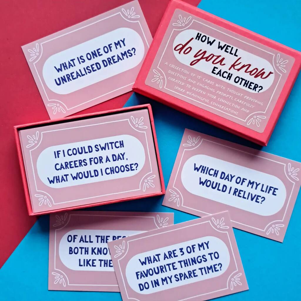 How Well Do You Know Each Other? Pack Of 15 Cards, Red