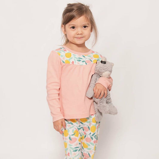 Jersey Pyjamas In Organic Cotton, Blue/Pink/Turquoise